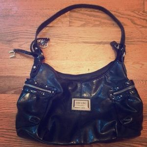 Black Nicole Miller vegan leather purse
